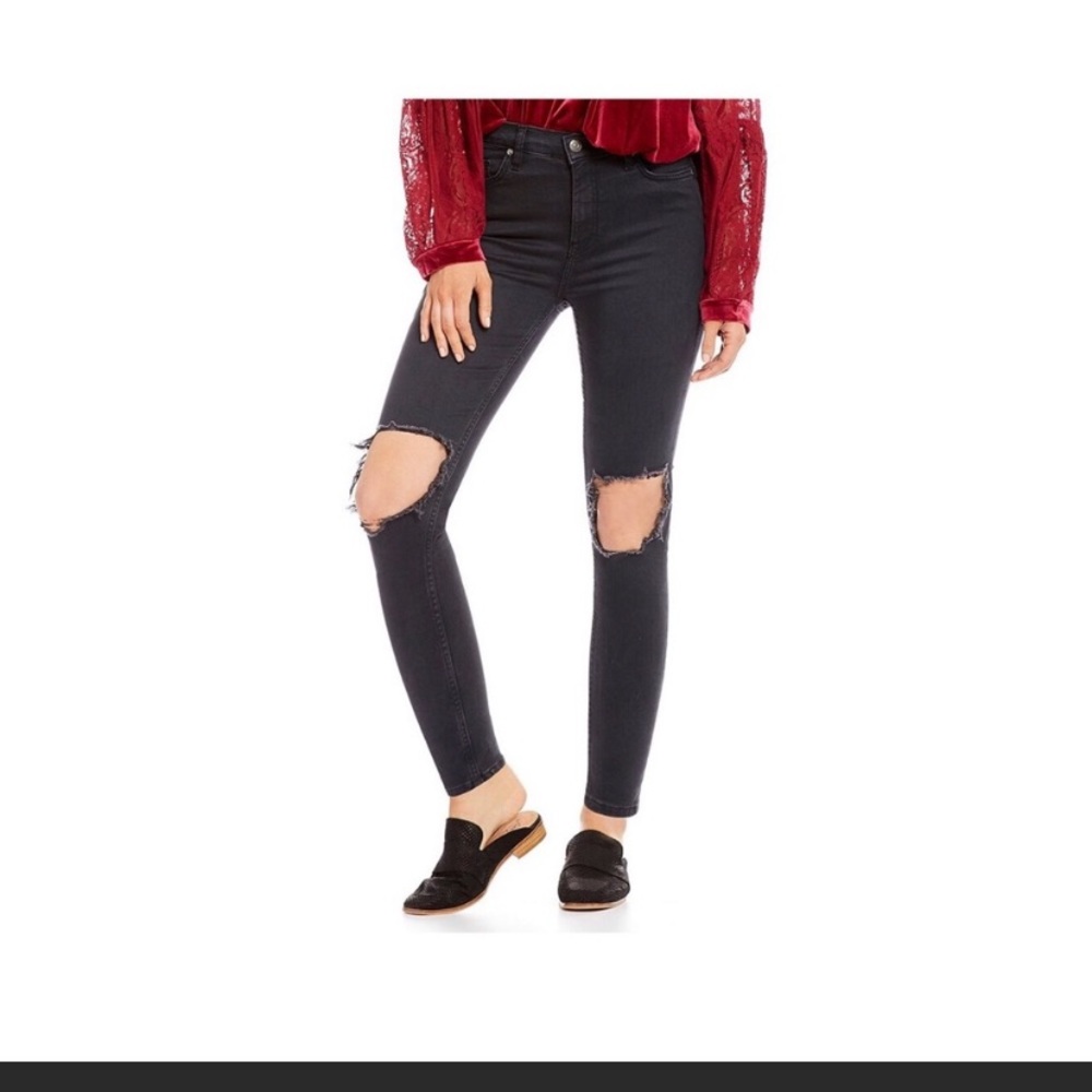 free people busted high rise skinny jean